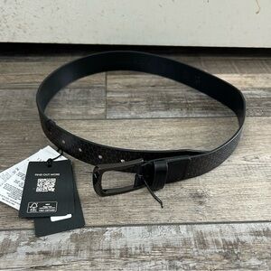 NWT Ted Baker London MXZ-Conaby Printed leather belt Black brown print